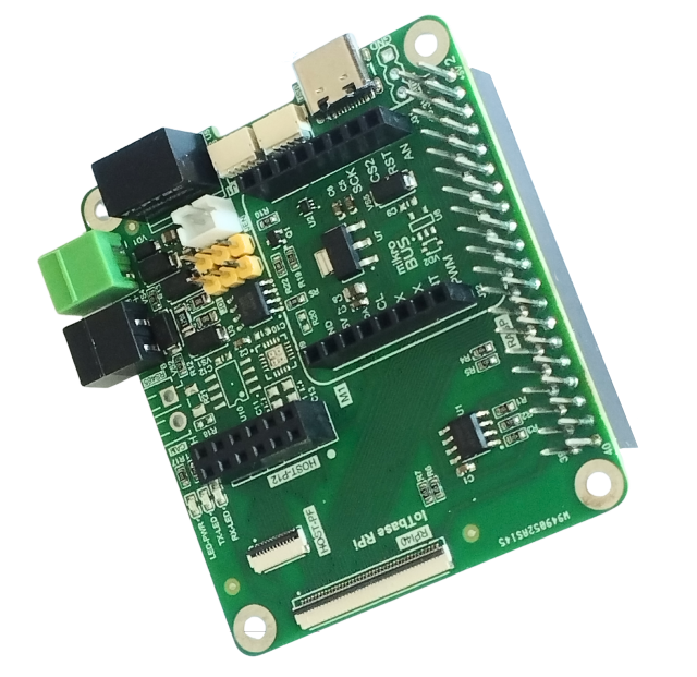 The IoTbase RPi is a carrier board for Raspberry Pi with a 12-pin HOST connector for IoTextra mezzanines, a mikroBUS™ slot, two Qwiic I2C connectors, and an optional RS485 interface. Non-isolated 9-36VDC or USB input power, EEPROM 8/64 Kbit, HAT-compatible 40-pin connector. Open Source Hardware, IoT, IIoT, Industry 4.0, embedded, Automation, Smart Home, Node-RED, Blynk, IoTflow, Python, Raspberry Pi OS