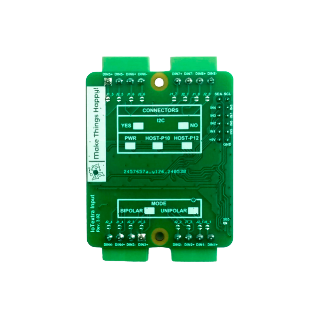 The IoTextra Input module is 8 galvanically isolated digital input channels. The input signal level is 24 V. Input via GPIO or I2C (via Qwiic connectors and TCA9534). Compatible with Raspberry, Arduino, Adafruit, XIAO, Teensy, Particle and other platforms. Can be used with IoTsmart or IoTbase modules. Open Source Hardware, Raspberry PICO, ESP32-S3, MicroPython, CircuitPython, Node-RED, Blynk, IoT, IIoT, Industry 4.0, embedded, Automation, Smart Home