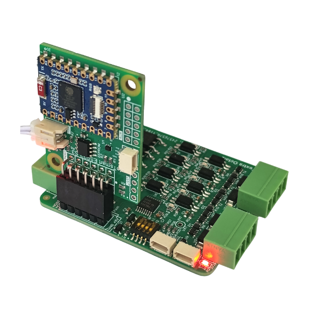 The IoTextra Octal2 features individually galvanically isolated 4 digital inputs and 4 outputs. Input voltage: 5-36VDC. Output types: open collector, NPN. Compatible with Raspberry, Arduino, Adafruit, XIAO, Teensy, Particle and other platforms. Can be used with IoTsmart or IoTbase modules. IoTsmart ESP32-S3. Open Source Hardware, Raspberry PICO, ESP32-S3, MicroPython, CircuitPython, Node-RED, Blynk, IoT, IIoT, Industry 4.0, embedded, Automation, Smart Home