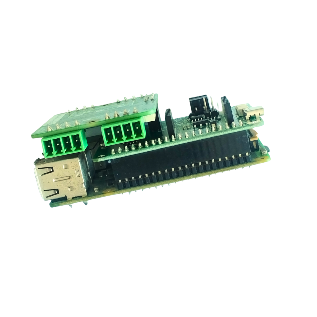 The IoTbase RPi is a carrier board for Raspberry Pi with a 12-pin HOST connector for IoTextra mezzanines, a mikroBUS™ slot, two Qwiic I2C connectors, and an optional RS485 interface. Non-isolated 9-36VDC or USB input power, EEPROM 8/64 Kbit, HAT-compatible 40-pin connector. Open Source Hardware, IoT, IIoT, Industry 4.0, embedded, Automation, Smart Home, Node-RED, Blynk, IoTflow, Python, Raspberry Pi OS