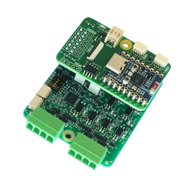 IoTsmart ESP32-C6 combined with IoTextra Octal — isolated digital I/O expansion module. Wi-Fi 6, BLE 5, Zigbee/Thread wireless SoM. Supports Node-RED, IoTflow, Tasmota, and Home Assistant. Open Source Hardware.