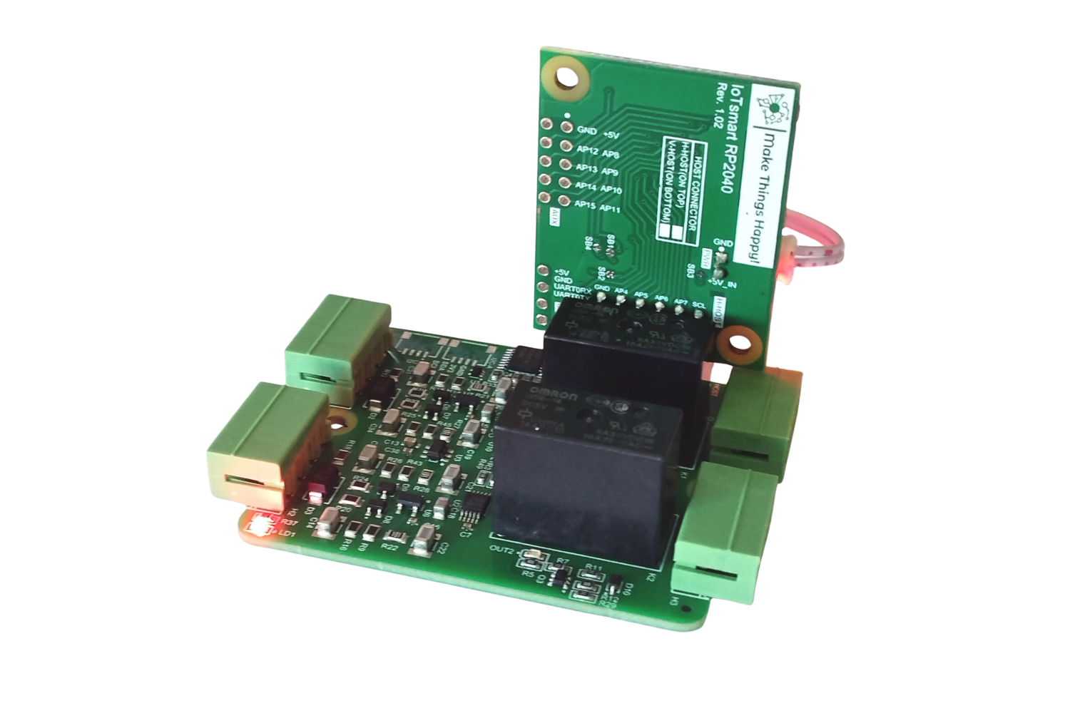 IoTsmart RP2040 - RP2040, Waveshare, Waveshare RP2040 Tiny, mezzanine, IoTextra, IoTextra Combo, ADS1115, relay, I2C, Open Source Hardware, IoT, IIoT, Industry 4.0, embedded, Automation, Smart Home, MicroPython, CircuitPython