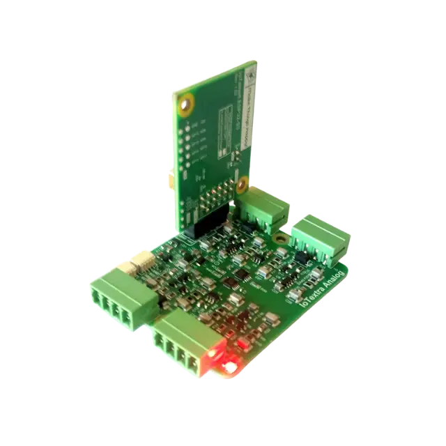 The IoTextra Analog module provides 4 differential analog input channels via two ADS1115 (16-bit ADC) on a single board. Input via GPIO or I2C (via Qwiic connectors). Compatible with Raspberry, Arduino, Adafruit, XIAO, Teensy, Particle and other platforms. Can be used with IoTsmart or IoTbase modules. Open Source Hardware, Raspberry PICO, ESP32-S3, MicroPython, CircuitPython, Tasmota, Node-RED, Blynk, IoTflow, IoT, IIoT, Industry 4.0, embedded, Automation, Smart Home