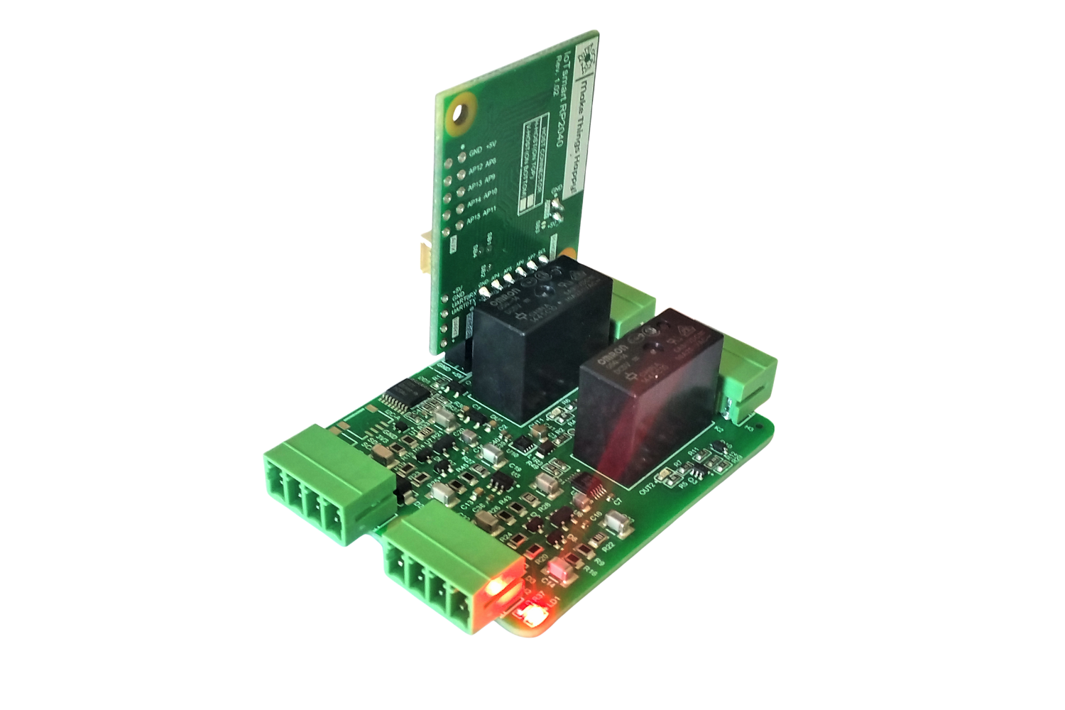 IoTsmart RP2040 - RP2040, Waveshare, Waveshare RP2040 Tiny, mezzanine, IoTextra, IoTextra Combo, ADS1115, relay, I2C, Open Source Hardware, IoT, IIoT, Industry 4.0, embedded, Automation, Smart Home, MicroPython, CircuitPython