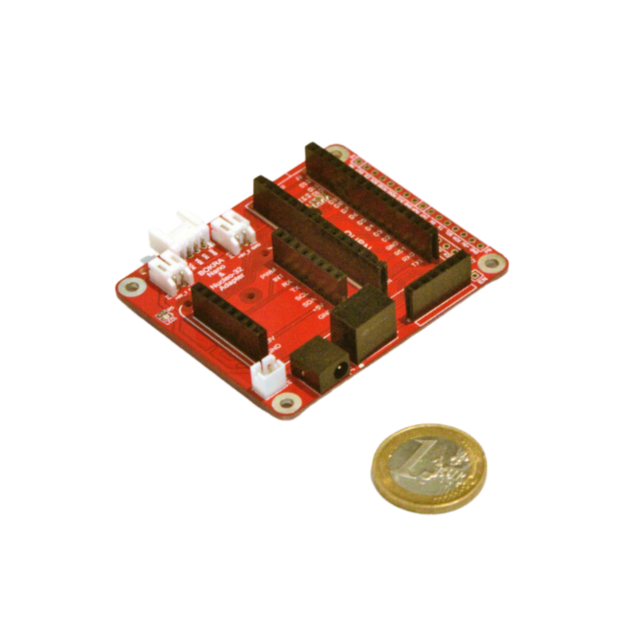 Arduino Nano Adaptor - Arduino Nano, Arduino Nano 33, Arduino Nano RP2040 Connect, Arduino Nano ESP32, Arduino Nano Matter, STM32 Nucleo-32, Waveshare, mikroBUS, Click boards, MikroElektronika,ESP-M3, LM75B, I2C, Open Source Hardware, IoT, IIoT, Industry 4.0, embedded, Automation, Smart Home, MicroPython, CircuitPython