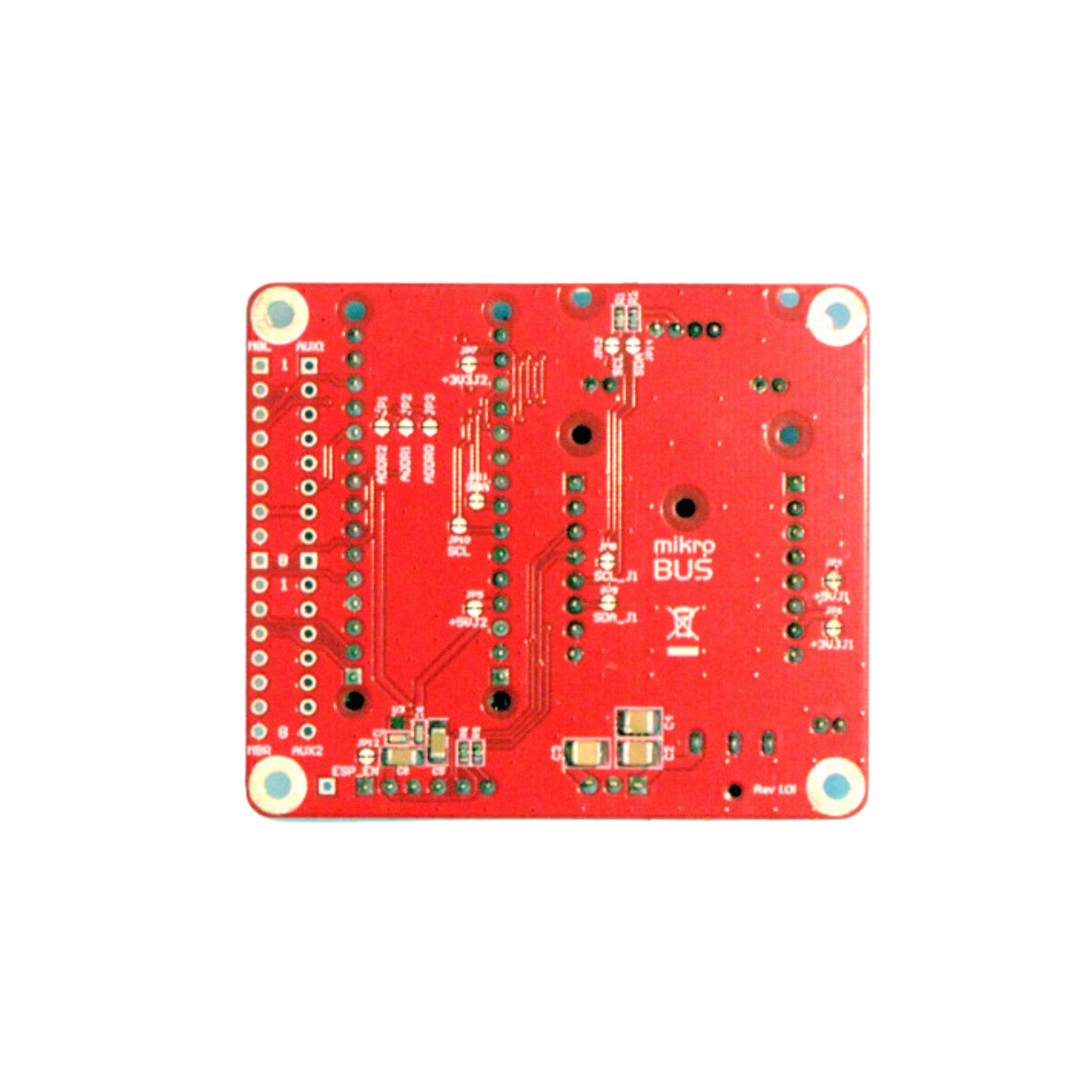 Arduino Nano Adaptor - Arduino Nano, Arduino Nano 33, Arduino Nano RP2040 Connect, Arduino Nano ESP32, Arduino Nano Matter, STM32 Nucleo-32, Waveshare, mikroBUS, Click boards, MikroElektronika,ESP-M3, LM75B, I2C, Open Source Hardware, IoT, IIoT, Industry 4.0, embedded, Automation, Smart Home, MicroPython, CircuitPython