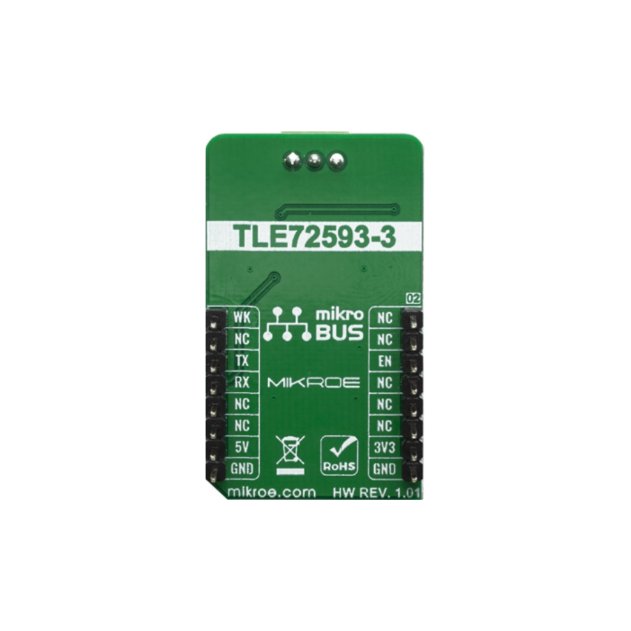 LIN Click module - mikroBUS, Click, Mikroelektronika, UART, LIN, LIN transceiver, TLE7259-3GE, Infineon, Open Source Hardware, IoT, IIoT,embedded, Automation, Smart Home