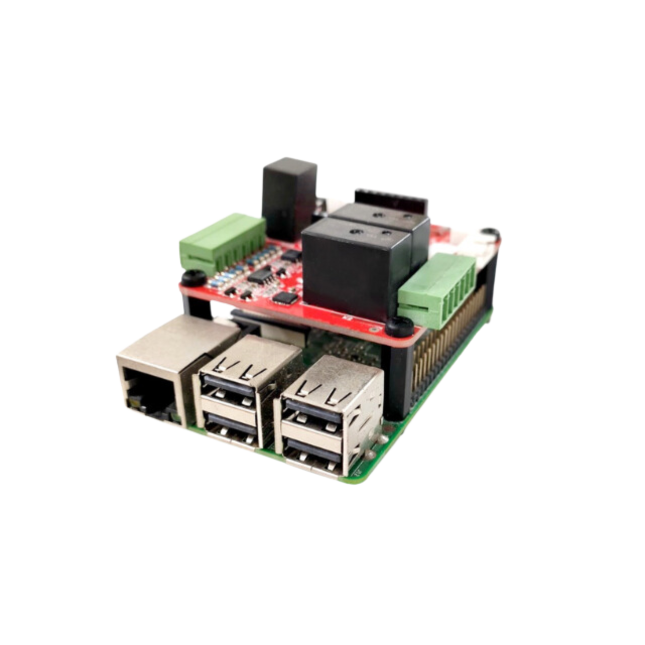 IoThing 2RO+2DI - mikroBUS, carrier board, I2C, Isolated, Omron, G5Q-14, SPDT, relay, AC/DC digital input, ISO1211, Texas Instruments, Click boards, MikroElektronika, Raspberry Pi, Open Source Hardware, IoT, IIoT, Industry 4.0, embedded, Automation, Smart Home, MicroPython
