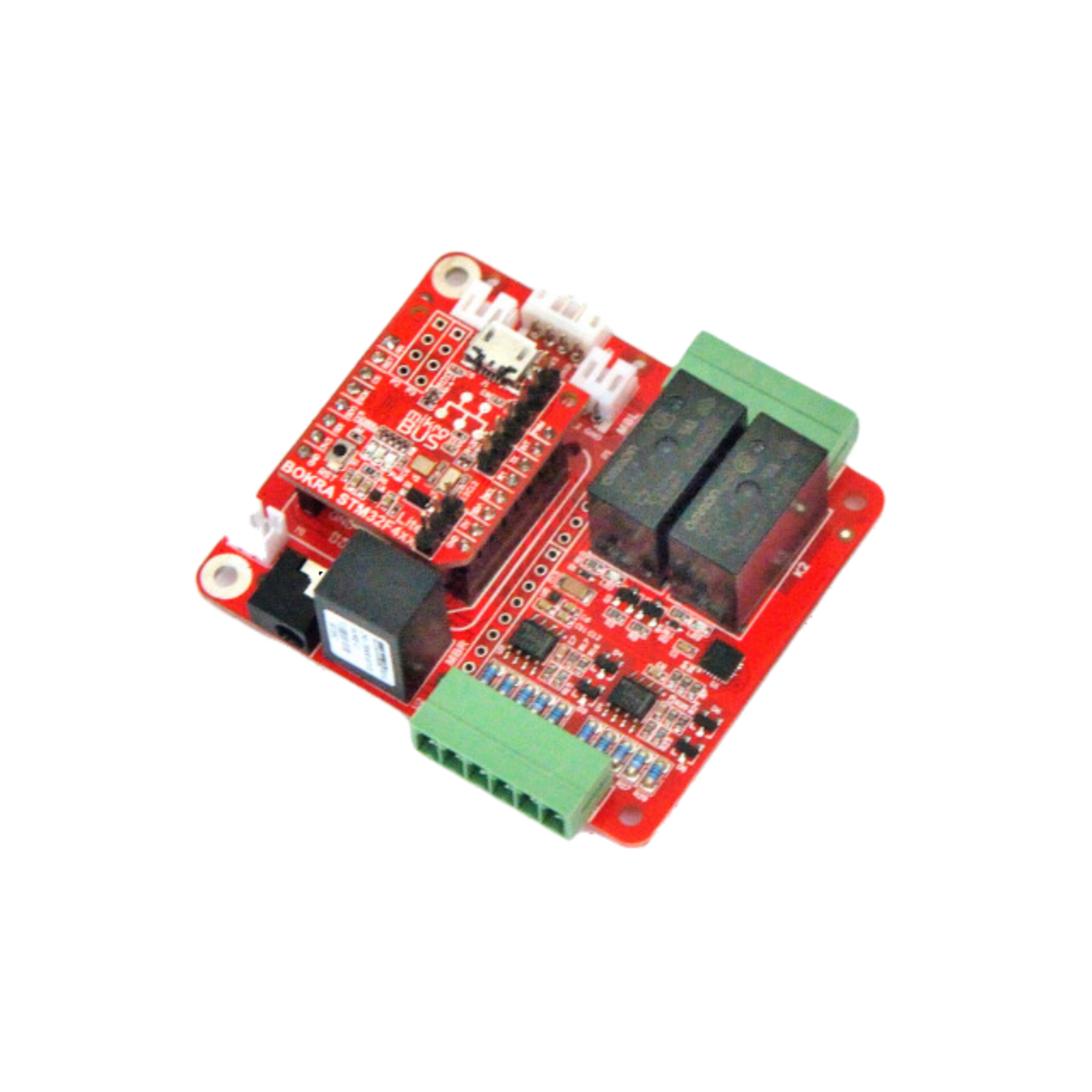 IoThing 2RO+2DI - mikroBUS, carrier board, I2C, Isolated, Omron, G5Q-14, SPDT, relay, AC/DC digital input, ISO1211, Texas Instruments, Click boards, MikroElektronika, STM32F401CEU6, STM32F411CEU6, STM32F423CHU6, STM, Open Source Hardware, IoT, IIoT, Industry 4.0, embedded, Automation, Smart Home, MicroPython