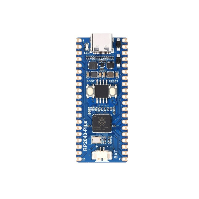 RP2040 Plus module - Waveshare RP2040, SOM, Dual-core Arm CortexM0+, MCU, 4MB/16MB (optional) of on-board Flash memory, USB, recharge header, 8 × Programmable I/O (PIO) state machines, IoT, IIoT,embedded, Automation, Smart Home