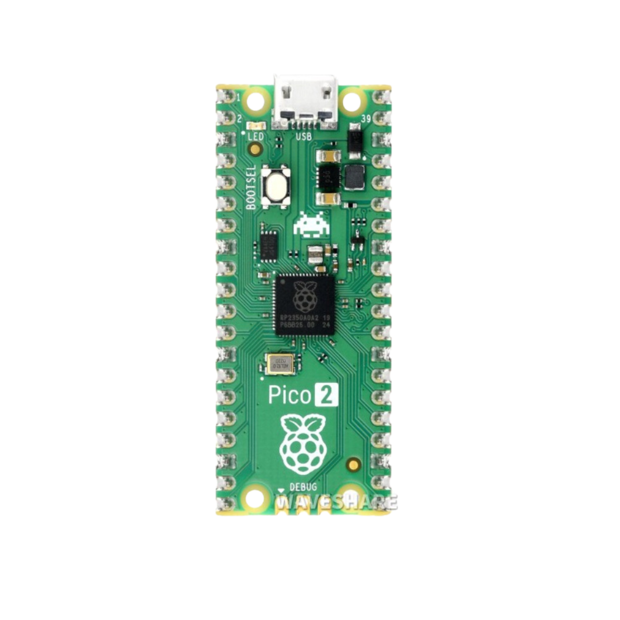 RP2350 PICO2 module - Raspberry Pi PICO, RP2350, SOM, Dual-core Arm CortexM33, Dual-core Hazard3 RISC-V, MCU, USB, 12 × Programmable I/O (PIO) state machines, IoT, IIoT,embedded, Automation, Smart Home