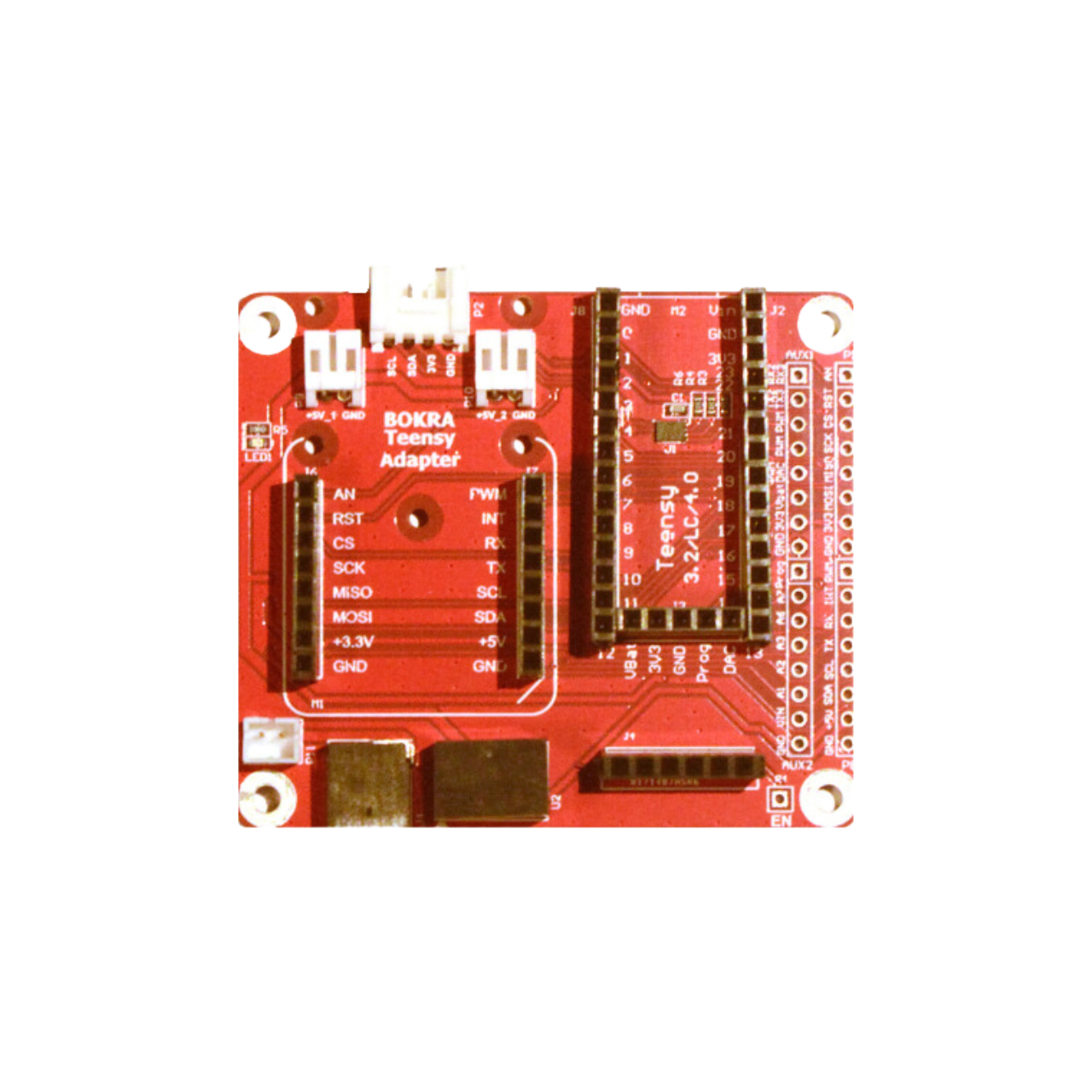 Teensy Adaptor - Teensy 4.0, Teensy 3.2, Teensy LC, Teensy 3.1, PJRC, mikroBUS, Click boards, MikroElektronika,ESP-M3, LM75B, I2C, Open Source Hardware, IoT, IIoT, Industry 4.0, embedded, Automation, Smart Home, MicroPython, CircuitPython