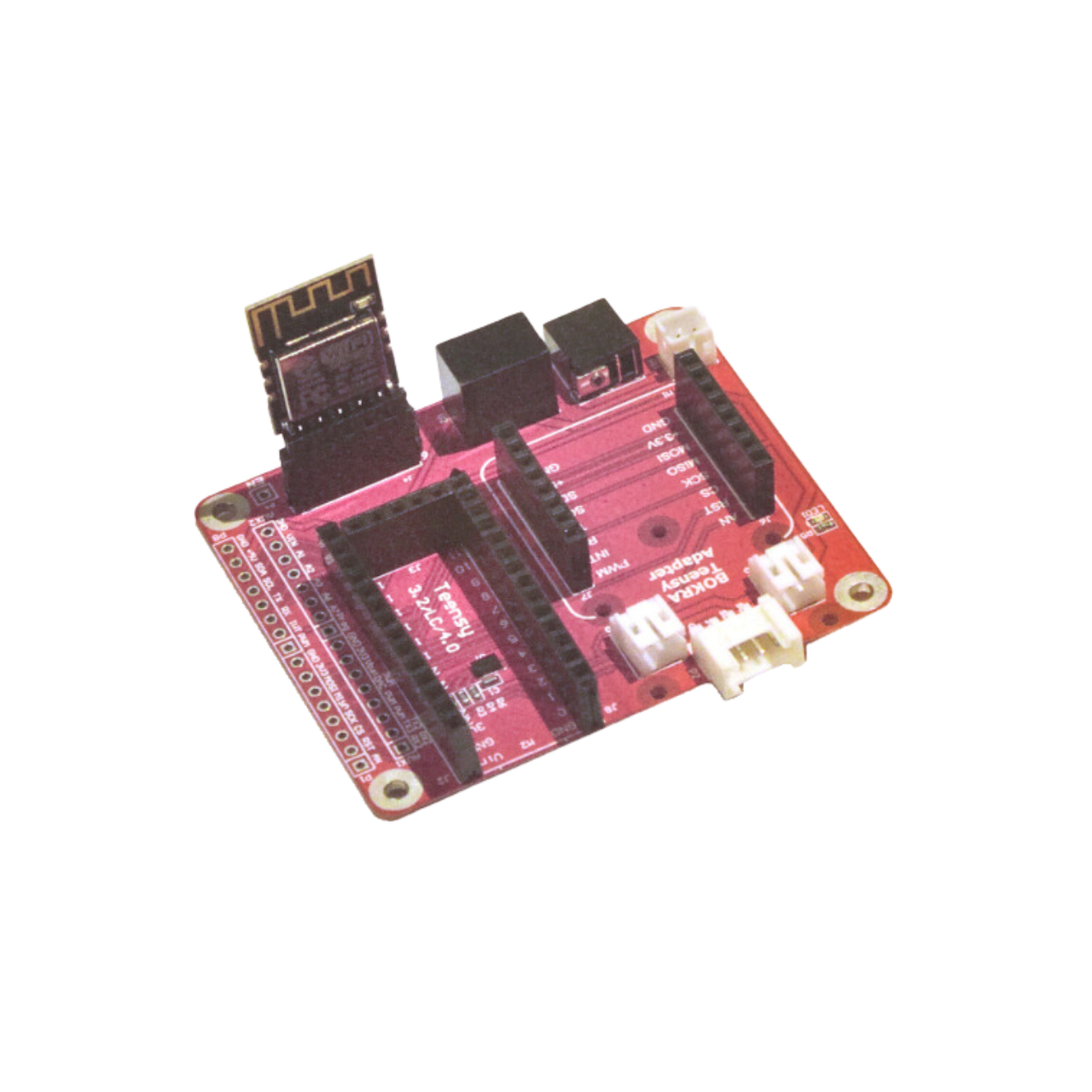Teensy Adaptor - Teensy 4.0, Teensy 3.2, Teensy LC, Teensy 3.1, PJRC, mikroBUS, Click boards, MikroElektronika,ESP-M3, LM75B, I2C, Open Source Hardware, IoT, IIoT, Industry 4.0, embedded, Automation, Smart Home, MicroPython, CircuitPython